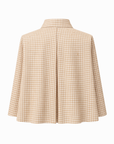 PHASELIS CAMEL GINGHAM CAPE
