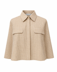 PHASELIS CAMEL GINGHAM CAPE