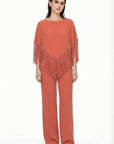 CLASSIC CORAL PLEATED PANTS