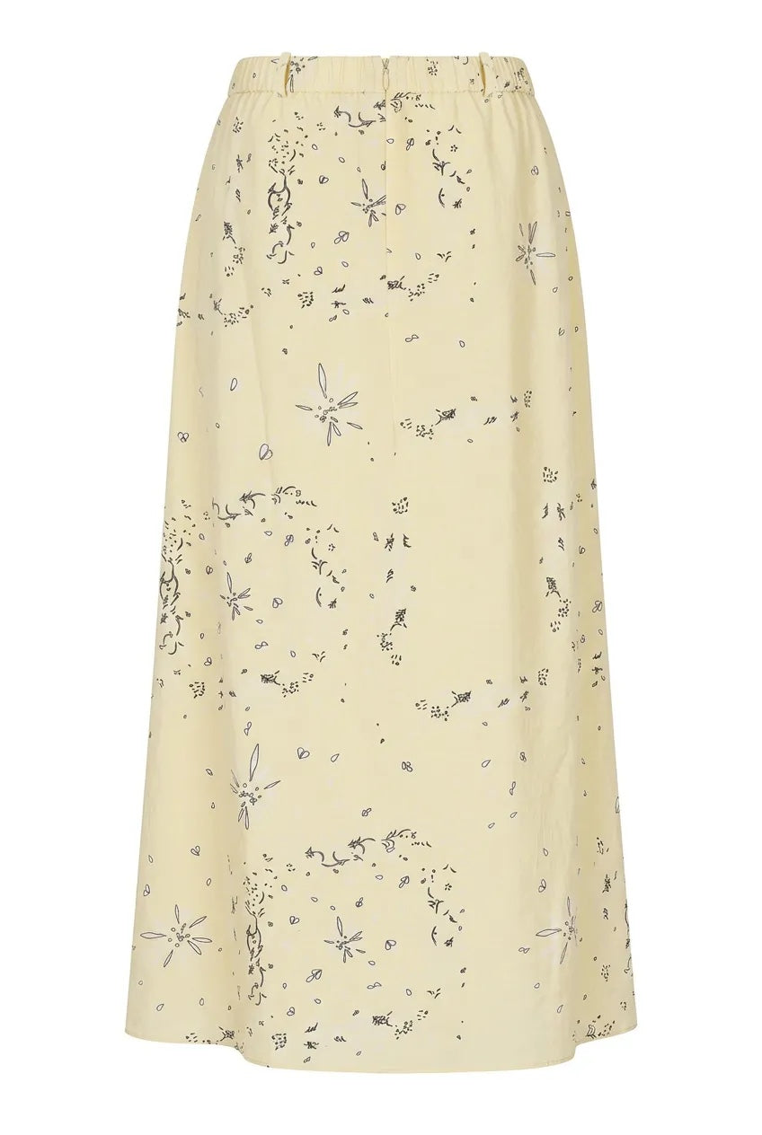 PAISLEY PATTERN YELLOW SKIRT