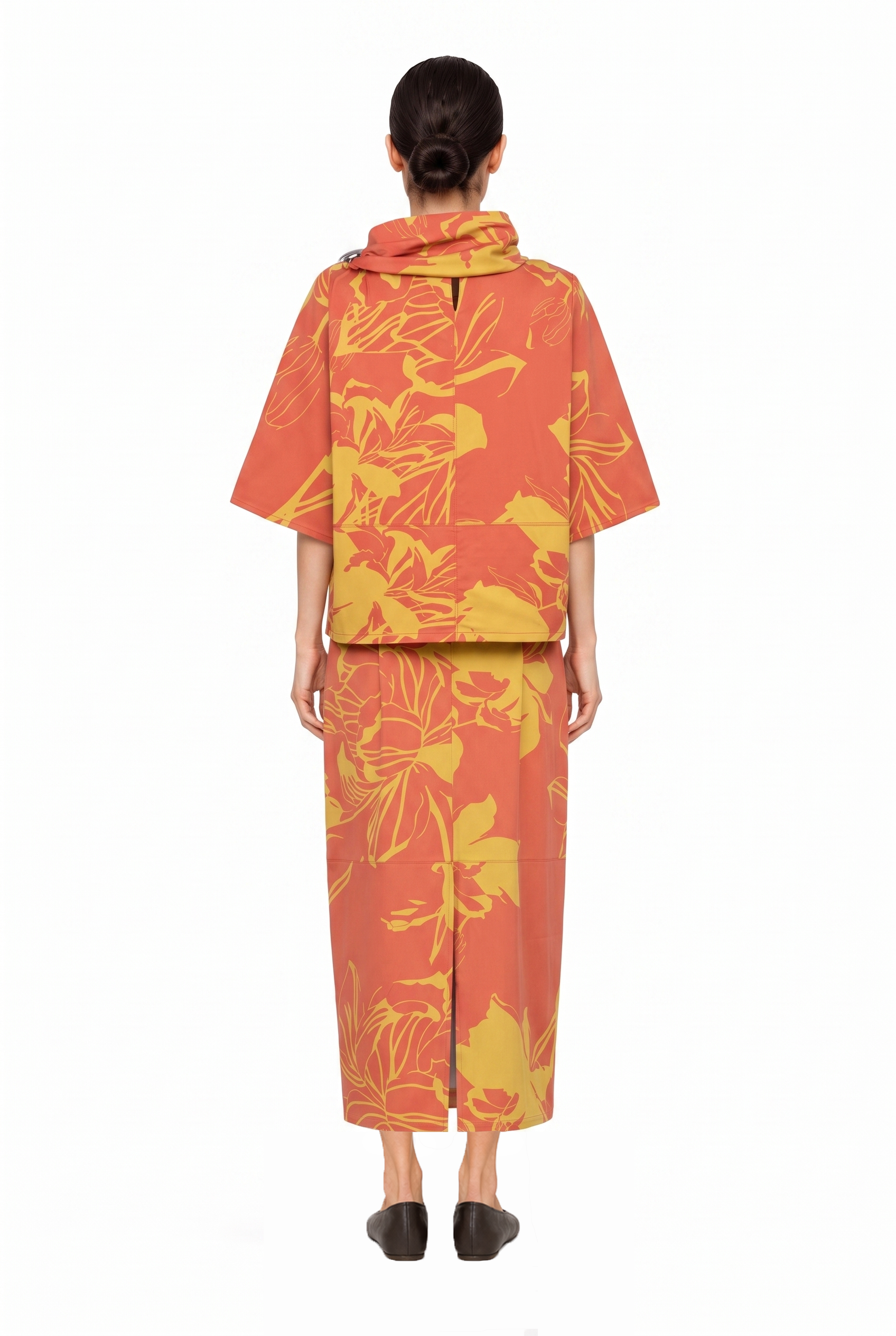 CONIC SKIRT WITH FLORAL PATTERN