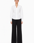 CLASSIC BLACK PLEATED PANTS