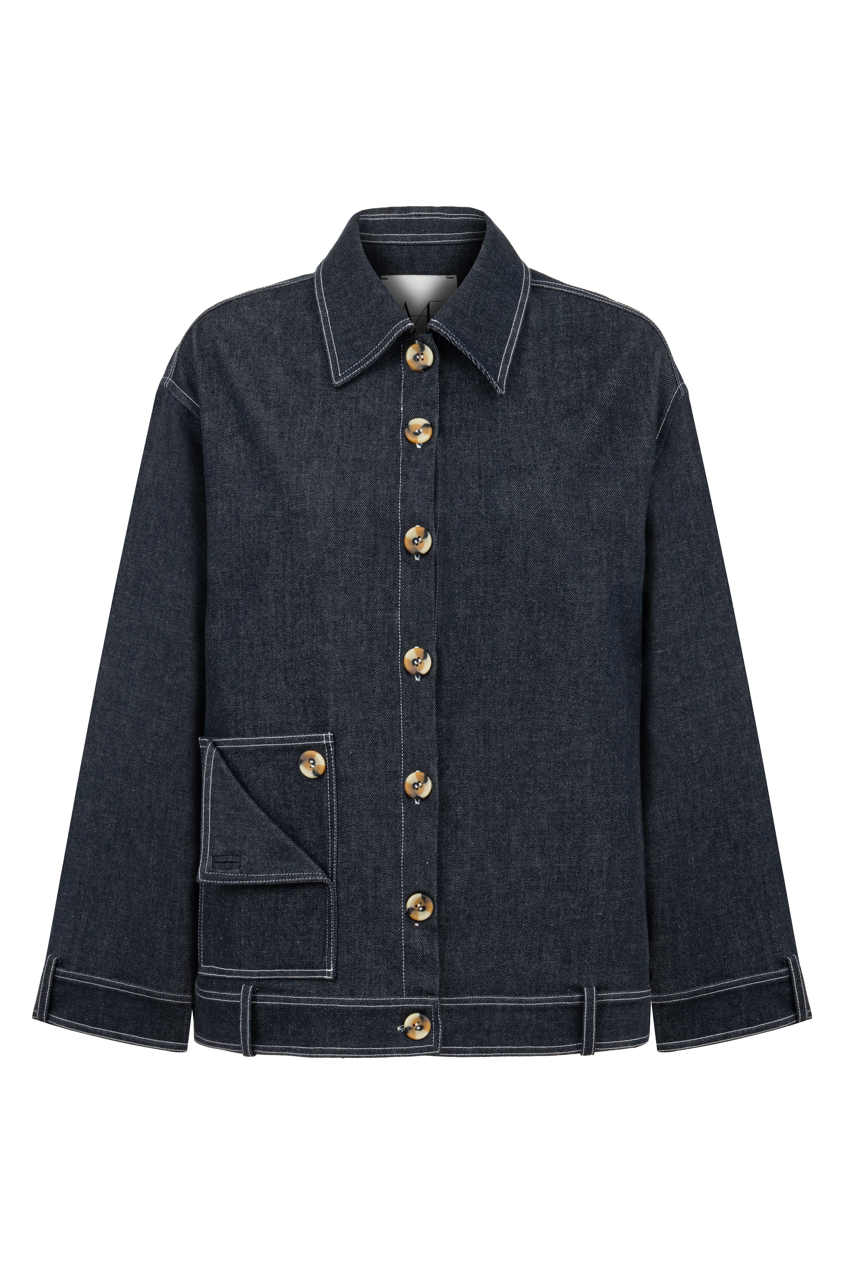 DENIM JACKET WITH FLOWER EMBROIDERY