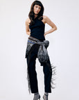 BEADED CIGARETTE PANTS