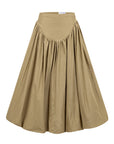 CAMEL TAFFETTA BALLOON SKIRT
