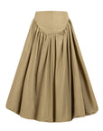 CAMEL TAFFETTA BALLOON SKIRT