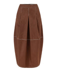 CONIC BROWN SKIRT