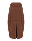 CONIC BROWN SKIRT