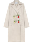 TRENCH COAT WITH FLORAL EMBROIDERED BUTTONS