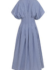GINGHAM SHORT SLEEVED DRESS WITH TASSELS
