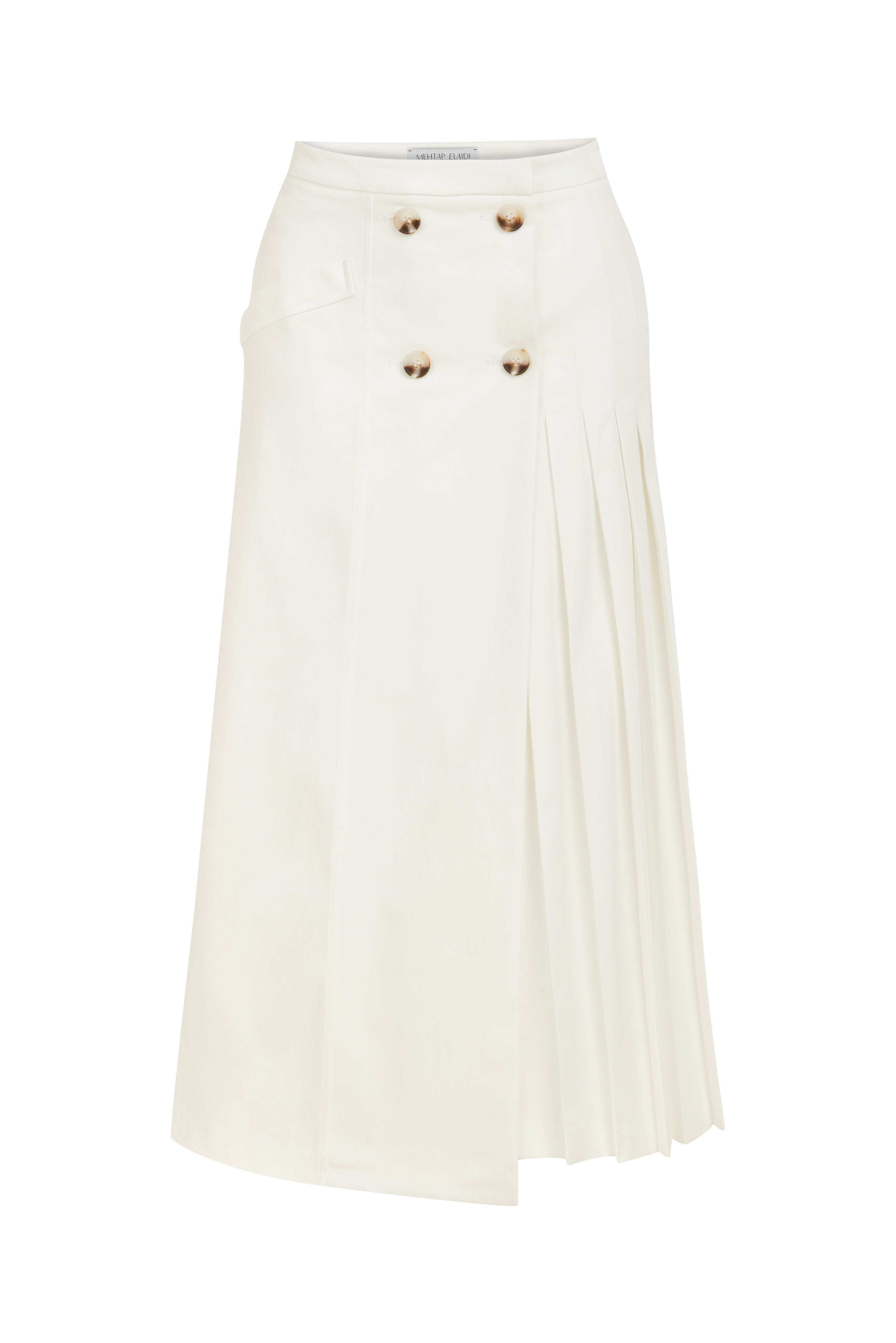 MIDI SKIRT WITH SIDE PLEATS