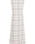 SLEEVELESS TWEED DRESS WITH VEST DETAIL