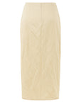 SCARF DETAILED BUTTER YELLOW SKIRT