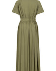 KHAKI POPLIN SHIRT DRESS