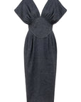 BALLOON-LIKE DRESS WITH FITTED WAIST