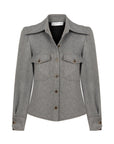 GREY GABARDINE OVERSHIRT