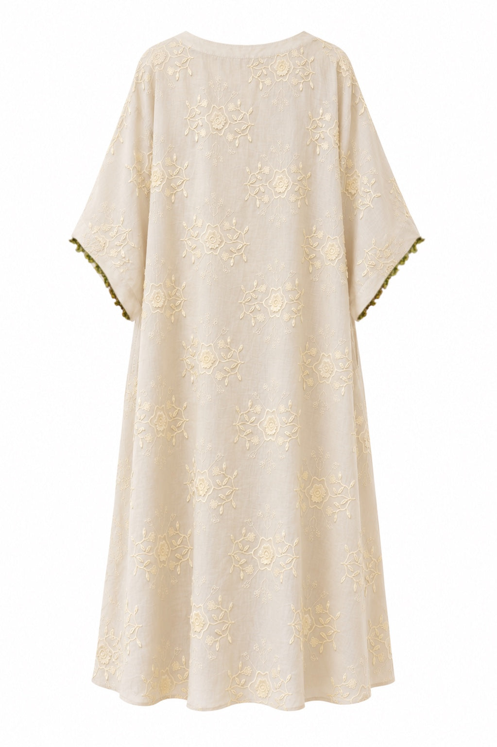 YELLOW EMBROIDERED CAFTAN