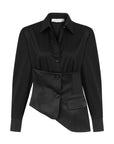 DAHLIA SATIN CORSET DETAIL SHIRT