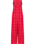 PLAID JUMPSUIT WITH EXTRA LONG STRAPS