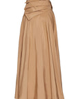 A-LINE MIDI SKIRT WITH A PLEATED BOW ON WAIST