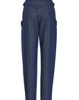 DENIM PANTS WITH CROSS BELT DETAIL