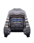 MOHAIR STRIPED WOOL SWEATER