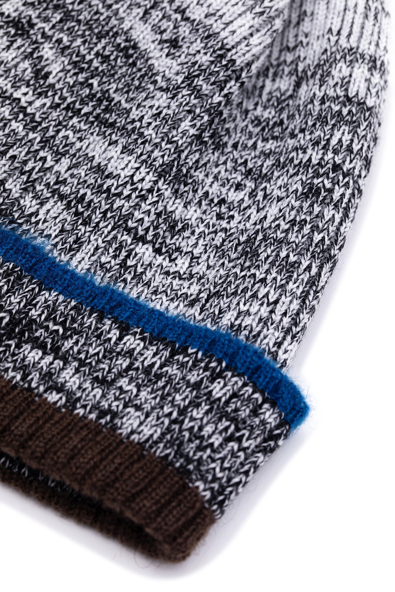 UNISEX MOHAIR STRIPED WOOL BEANIE