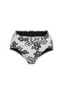 RUCHED HIGH WAIST STONE PRINT BOTTOM