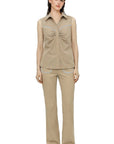 LIPARI BLOUSE WITH TOPSTICHING DETAIL