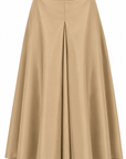 CAMEL TAFFETA SKIRT
