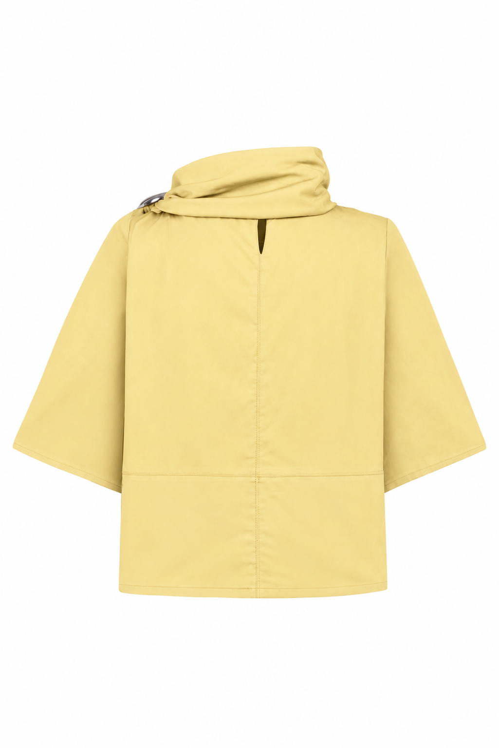 LILYUM BUTTER YELLOW SCARF NECK BLOUSE