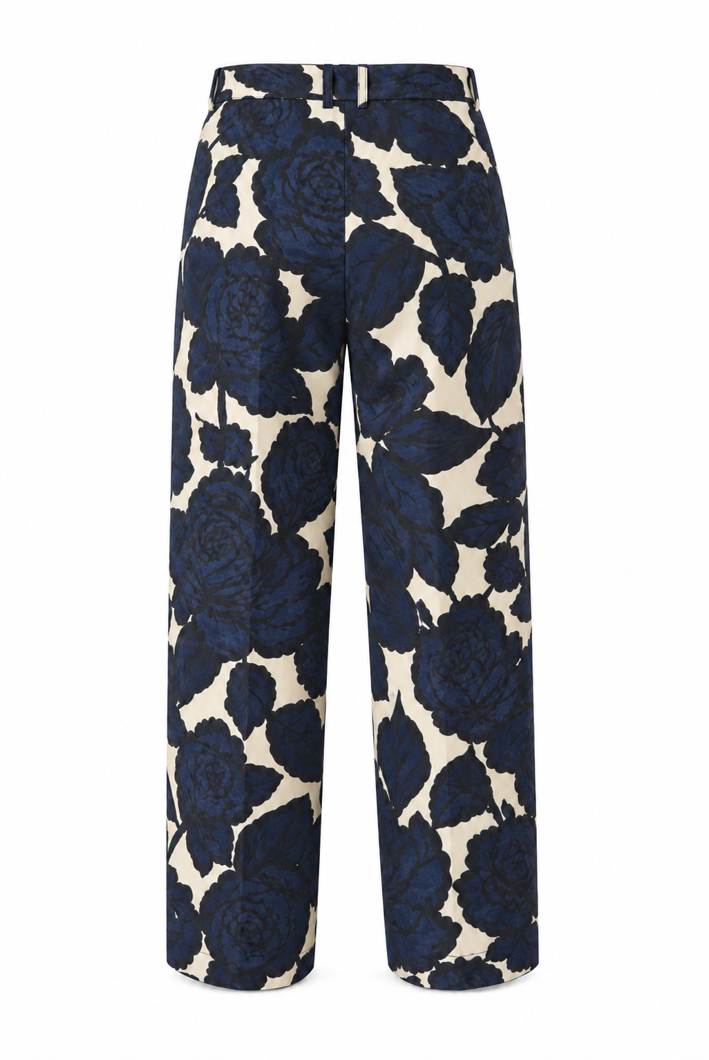 NAVY FLOWER PRINT PANTS