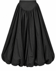 BLACK TAFFETA BALLOON SKIRT