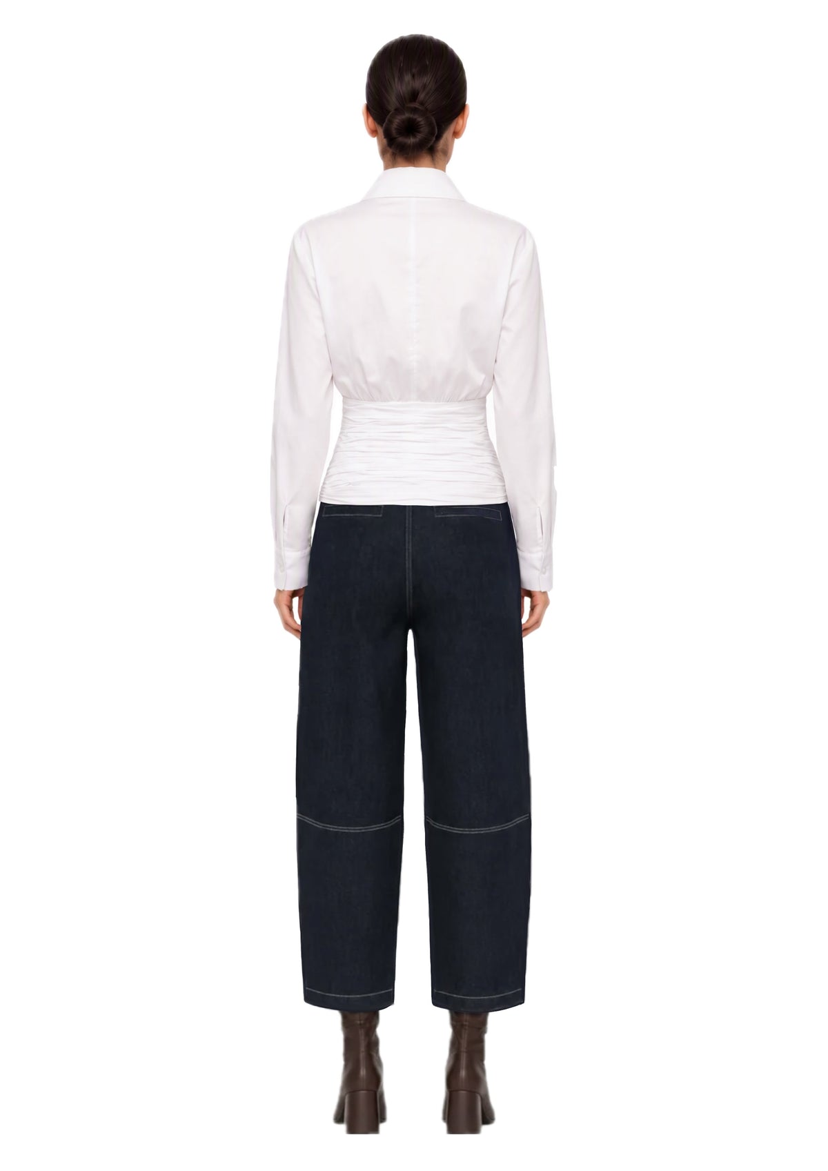 DILARA WHITE SHIRT WITH BATWING SLEEVES