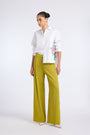 CLASSIC OLIVE PLEATED PANTS