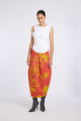 WHITE ZAMBAK BLOUSE WITH PLEATED WAIST