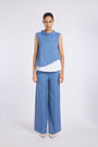 WIDE LEG LIGHT BLUE PANTS