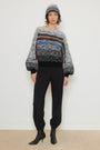 MOHAIR STRIPED WOOL SWEATER