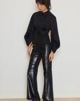 SEQUIN PATCH PANTS