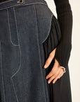 RIBBED KNIT WITH SLIT SLEEVES