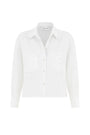 PAPATYA WHITE SHIRT WITH PLEATED POCKET DETAIL