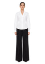POSITANO WHITE SHIRT WITH GEOMETRICAL SILHOUETTE