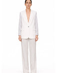 CLASSIC JACKET WITH BLUE STRIPED SLEEVES