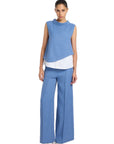 LIGHT BLUE WIDE LEG PANTS