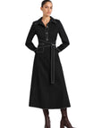 BELT DETAILED LONG SLEEVE DRESS