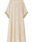 YELLOW EMBROIDERED CAFTAN