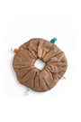 BEADED BROWN SCRUNCHIE