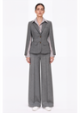 GREY SPLIT-ARM JACKET WITH SHIRT DETAILS