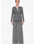 WIDE LEG GREY PANTS