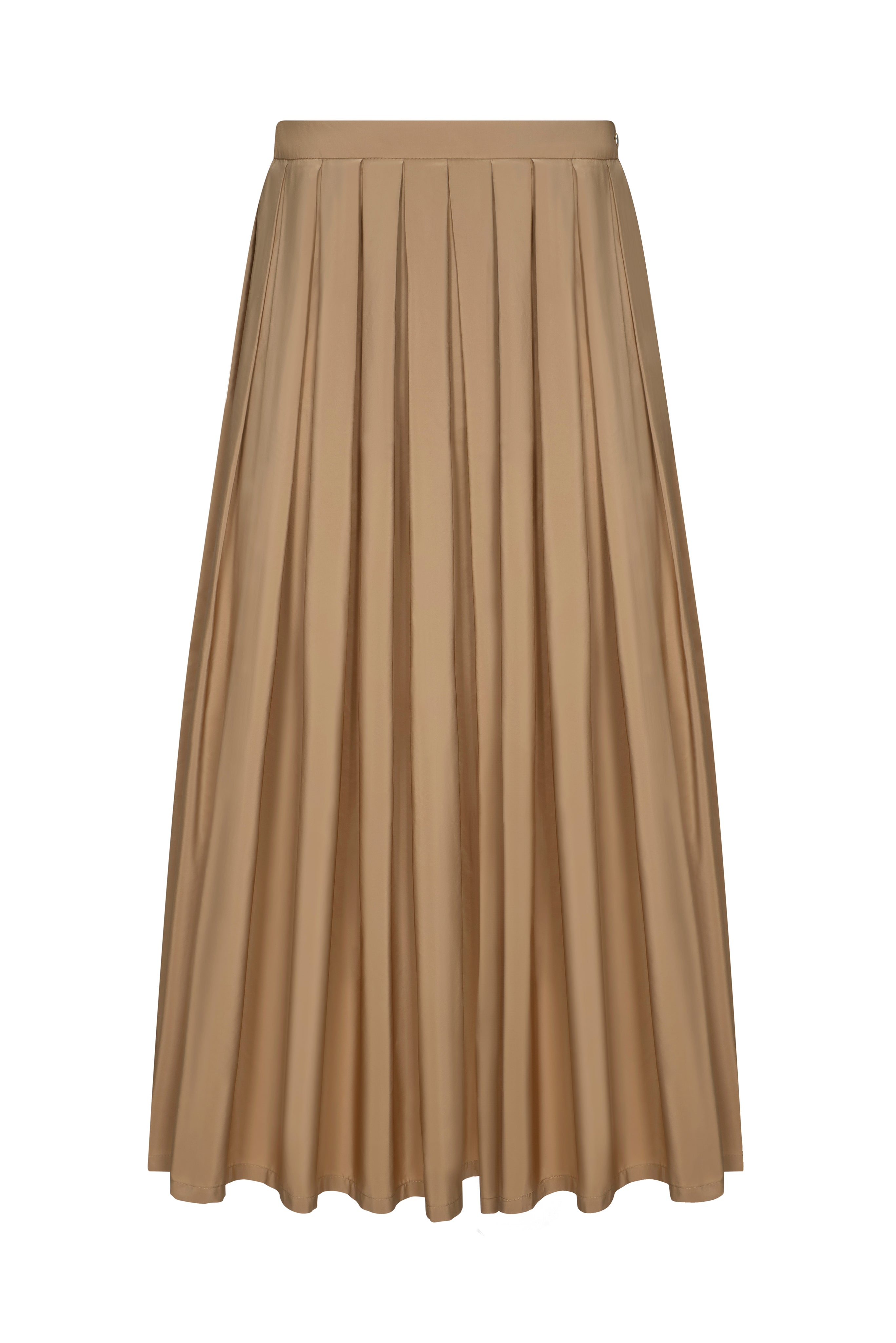 CAMEL SKIRT WITH PLEATS